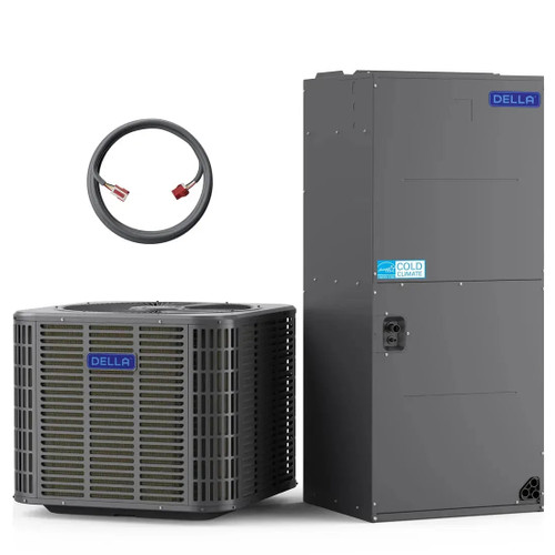 DELLA 3.91 Ton 47,000 BTU 18 SEER2 Central Ducted Two-Stage Inverter Heat Pump Split System - Multi-Position - R-454B - T-48K-I+O  Mini Split Systems Direct