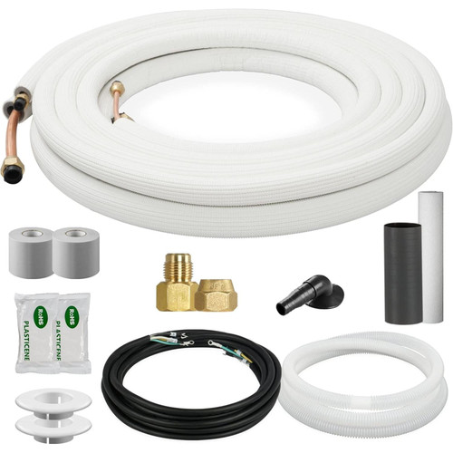 Della 50 ft Line Set Mini Split Installation Kit - 1/4" - 1/2" - 048-CW-1214-50  Mini Split Systems Direct