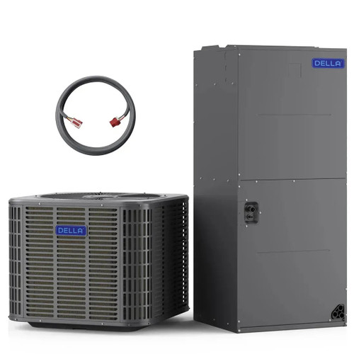 DELLA 4.41 Ton 53,000 BTU 17 SEER2 Central Ducted Two-Stage Inverter Heat Pump Split System - Multi-Position - R-454B - T-60K-I+O  Mini Split Systems Direct