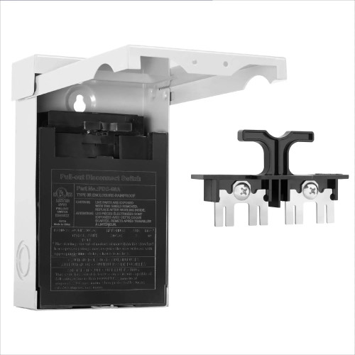 DELLA 60 Amp Pull-Out Fused AC Disconnect Switch – HVAC & Mini Split Rated, Outdoor Enclosure - 048-60AMP-F  Mini Split Systems Direct