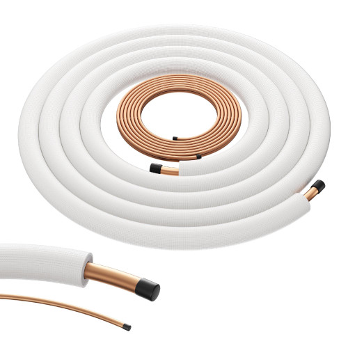 Della 35 Feet of 3/8" LL x 3/4" SL x 3/8" Insulated Line Set - 048-CW-3438-35  Mini Split Systems Direct
