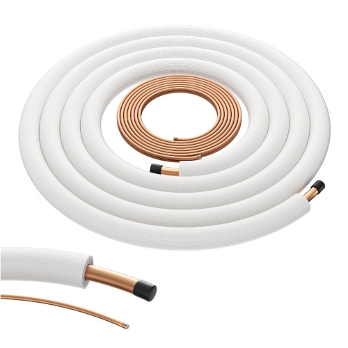 Della 16 Feet of 3/8" LL x 3/4" SL x 3/8" Insulated Line Set - 048-CW-3438-16  Mini Split Systems Direct