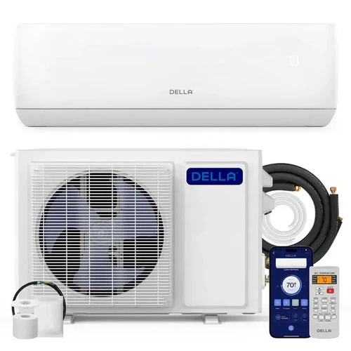 Della Motto Series 9000 BTU SEER2 19 Mini-Split Heat Pump AC - Up to 400 Sq.Ft. - 9K1VR-19S-JA-I+O_1  Mini Split Systems Direct