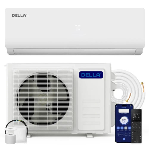 Della Vario Series 36000 BTU SEER2 19 Mini-Split Heat Pump AC (R-454B) - Up to 2500 Sq.Ft. - TL-36K2VB-19S-I+O  Mini Split Systems Direct