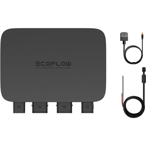 EF ECOFLOW 500W Alternator Charger, 3-in-1 Fast DC-DC Charger for Portable Power Stations, Car Battery Charger & Jump Starter 5× Faster Than Cigarette Chargers, Charges 1kWh in 2.1 hr