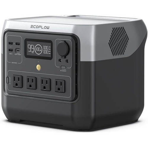 EF ECOFLOW Portable Power Station RIVER 2 Pro, 768Wh LiFePO4 Battery, 70 Min Fast Charging, 4X800W (X-Boost 1600W) AC Outlets, Solar Generator for Outdoor Camping/RVs/Home Use Black