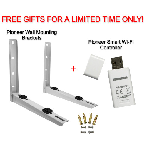 Free Pioneer® Condenser Wall Mounting Brackets + Smart Wi-Fi Controller ($159.99 Value)