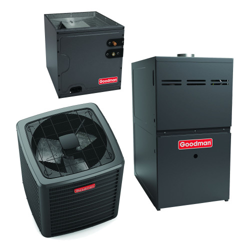 Goodman Multi-Family Series 2 Ton 15.2 SEER2 R-32 80,000 Btu 80% Afue 2-Stage Gas System(NEW) - GLXS4MA2410 - CAPTA2422B3 - GR9T800803BN  Mini Split Systems Direct