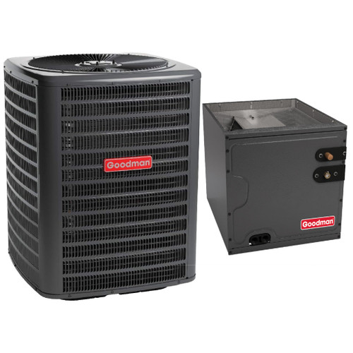 Goodman 2 Ton 13.4 SEER2 R-32 Air Conditioning Condenser and Coil (14" Wide) - GLXS3BN2410 - CAPTA2422A3  Mini Split Systems Direct