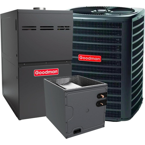 Goodman 5 TON 14 SEER2 Upflow R-32 AC System with 80% AFUE 120k BTU furnace (GLXS4BA6010 condenser with GR9S801205DN furnace and CAPTA6030D3 coil)