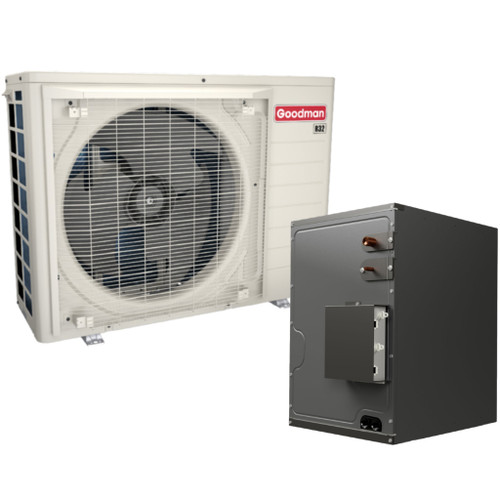 Goodman | 3 Ton | 14.5 SEER2 | R-32 Refrigerant | Heat Pump Condenser and Evaporator Coil System | GZV6SA3610* + CAPEA3626B3 | 17½" Cabinet Width | Upflow/Downflow | Coil