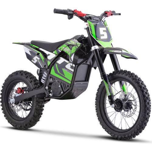 MotoTec 60v 2000w Pro Electric Dirt Bike Lithium Green - MT-Dirt-Pro-2000_Green  Mini Split Systems Direct
