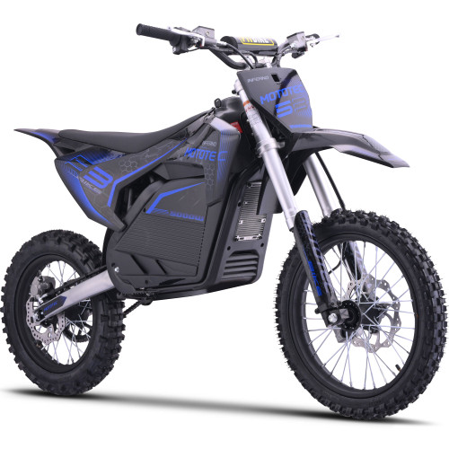 MotoTec 72v 5000w Pro Electric Dirt Bike Lithium Blue - MT-Dirt-Pro-5000_Blue  Mini Split Systems Direct