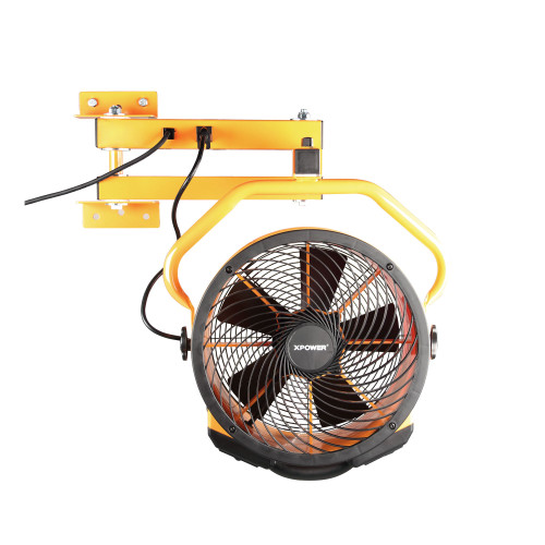 XPOWER FA-300K 1/4 HP 2100 CFM 4 Speed 14" Warehouse, Dock, Trailer Cooling Fan with Built-in 3-Hour Timer and DA-405 20" Wall Mount Arm - FA-300K  Mini Split Systems Direct