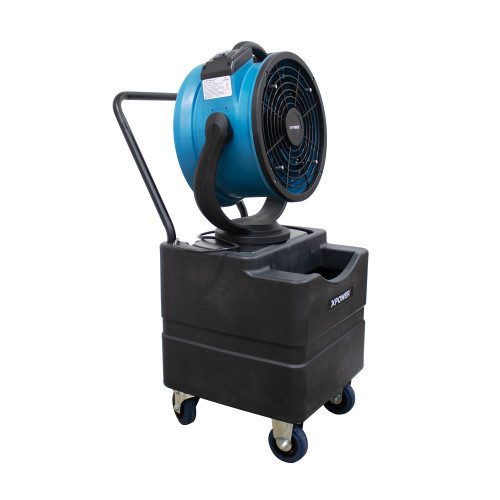 XPOWER FM-88WK Multipurpose Oscillating 3 Speed Outdoor Cooling Misting Fan with Built-In Water Pump, Hose, and WT-45 Mobile Water Reservoir Tank - FM-88WK  Mini Split Systems Direct