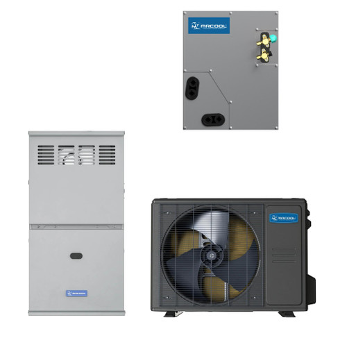 MRCOOL 2.5 Ton Central Universal Air Conditioner and 80% AFUE, 60K BTU 17.5" Gas Furnace Split System - Upflow, Horizontal, or Downflow - 42653506371689  Mini Split Systems Direct