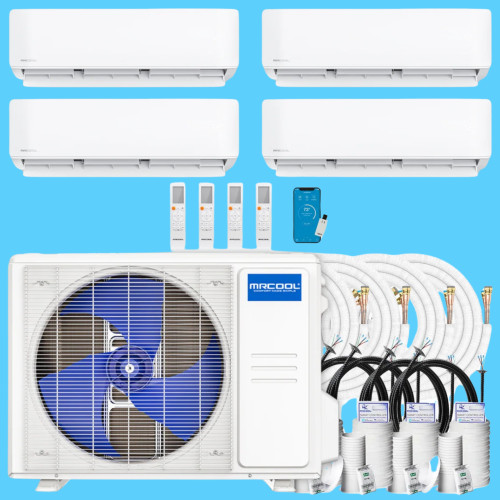 MRCOOL® DIY 5th Gen Multi-Zone 4-Zone 27,000 BTU 23 SEER2 (6K + 6K + 6K + 9K) Ductless Mini-Split Air Conditioner and Heat Pump - DIY-MULTI4-27 / DIY-06-3 / DIY-09  Mini Split Systems Direct