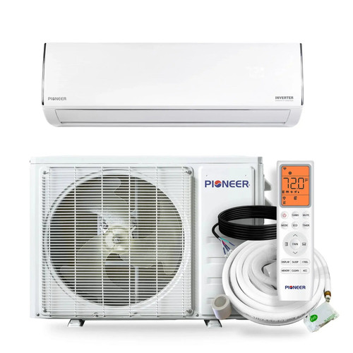 Pioneer® Diamante Essenza™ 11,500 BTU 17 SEER2 230V High-Wall Ductless Mini-Split Air Conditioner Inverter Heat Pump with 16 Ft. Kit - WYT012GLUI17RL  Mini Split Systems Direct