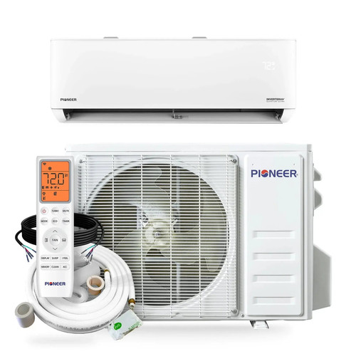 Pioneer® Quantum Ultra™ 12,000 BTU 24 SEER2 230V High-Wall Ductless Energy-Star Mini-Split Air Conditioner Inverter Heat Pump Full Set - WYT012GLSI24RL  Mini Split Systems Direct