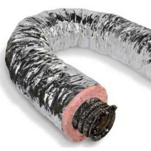 QUIETFLEX 14" Insulated Flexible Ducting Silver/Grey 25L -   Mini Split Systems Direct