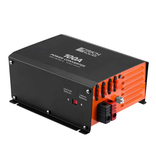 Rich Solar 100 Amp Power Converter | 100A 120V Battery Charger | Overload, Overheat, Reverse Polarity Protection | Plug and Play - RS-PC100  Mini Split Systems Direct