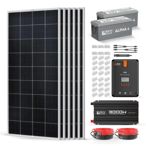 Rich Solar 1200 Watt 24V Complete Solar Kit - RS-CK1200  Mini Split Systems Direct