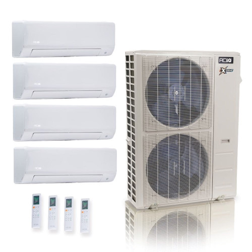 48,000 BTU ACIQ Extreme 23 SEER2 Quad Zone Wall Mount Mini Split Heat Pump System - R454B | 230V - 6 + 9 + 9 + 9 - ACIQ-48Z-HH-M6C / ACIQ-06W-HH-MD / ACIQ-09W-HH-MD-3  Mini Split Systems Direct
