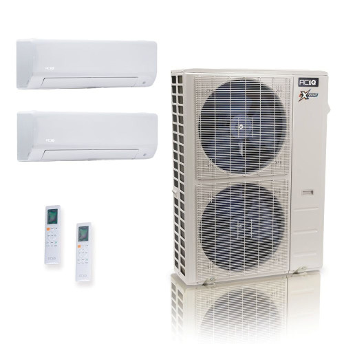 55,000 BTU ACiQ Extreme 22.2 SEER2 Dual Zone Wall Mount Mini Split Heat Pump System - R454B | 230V - 18 + 24 - ACiQ-55Z-HH-M6C / ACIQ-18W-HH-MD / ACIQ-24W-HH-MD  Mini Split Systems Direct