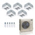 48,000 BTU ACiQ Standard 24 SEER2 5 Zone Ceiling Cassette Mini Split Heat Pump System - R454B | 230V - 9 + 9 + 9 + 9 + 9 - ES-48Z-M6C / ACIQ-09CC-HH-MC-5  Mini Split Systems Direct