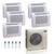 48,000 BTU ACiQ Standard 24 SEER2 5 Zone Floor Mount Mini Split Heat Pump System - R454B | 230V - 9 + 9 + 9 + 9 + 12 - ES-48Z-M6C / ACIQ-09FM-HH-MD-4 / ACIQ-12FM-HH-MD  Mini Split Systems Direct