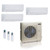 48,000 BTU 24 SEER2 ACiQ Standard 3-Zone Wall Mount Mini Split System | R454B | 230v - 6+12+24 - ES-48Z-M6C / ACIQ-06W / ACIQ-12W / ACIQ-24W  Mini Split Systems Direct