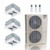 55,000 BTU 22.2 SEER2 ACiQ Extreme 3-Zone Ceiling Cassette Mini Split System | R454B | 230v - 9+12+18 - ACiQ-55Z-HH-M6C / ACIQ-09CC / ACIQ-12CC / ACIQ-18CC  Mini Split Systems Direct