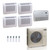 55,000 BTU ACiQ Standard 22 SEER2 5 Zone Floor Mount Mini Split Heat Pump System - R454B | 230V - 12 + 12 + 12 + 12 + 24 - ES-55Z-M6C / ACIQ-12FM-HH-MD-4 / ACIQ-24FM-HH-MD  Mini Split Systems Direct