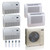 55,000 BTU ACiQ Standard 22 SEER2 5 Zone Floor Mount Mini Split Heat Pump System - R454B | 230V - 9 + 9 + 18 + 18 + 18 - ES-55Z-M6C / ACIQ-09FM-HH-MD-2 / ACIQ-18FM-HH-MD-3  Mini Split Systems Direct