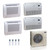 55,000 BTU ACIQ Standard 22 SEER2 Quad Zone Floor Mount Mini Split Heat Pump System - R454B | 230V - 12 + 12 + 18 + 24 - ES-55Z-M6C / ACIQ-12FM-2 / ACIQ-18FM / ACIQ-24FM  Mini Split Systems Direct