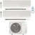 Daikin 2-Zone Wall Mounted Ductless Mini-Split 24,000 BTU Heat Pump Air Conditioner 7K + 18K - 21 SEER2 R32 Wi-Fi Enabled - 3MXM24AVJU9 / CTXV07AVJU9 / FTXV18AVJU9  Mini Split Systems Direct