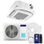 DELLA 9,500 BTU 23 SEER2 Ceiling Cassette Ductless Mini Split AC - Up to 200 Sq.Ft. - 048-CC-9K2V-23S-I+O  Mini Split Systems Direct