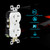 Duplex Receptacle Wall Outlet, Straight Blade - 20A, 250V, 2 Pole, 3 Wire, 6-20R/6-15R - White -   Mini Split Systems Direct