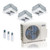 36,000 BTU 24 SEER2 ACiQ Standard 3-Zone Ceiling Cassette Mini Split System | R454B | 230v - 9+9+9 - ES-36Z-M5C / ACIQ-09CC-HH-MC-3  Mini Split Systems Direct