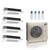36,000 BTU ACIQ Extreme 23 SEER2 Quad Zone Slim Ceiling Casette Mini Split Heat Pump System - R454B | 230V - 6 + 6 + 6 + 9 - ACIQ-36Z-HH-M5C / SCC-06-HH-MB-3 / SCC-09-HH-MB  Mini Split Systems Direct