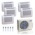 36,000 BTU ACiQ Standard 24 SEER2 5 Zone Floor Mount Mini Split Heat Pump System - R454B | 230V - 9 + 9 + 9 + 9 + 12 - ES-36Z-M5C / ACIQ-09FM-HH-MD-4 / ACIQ-12FM-HH-MD  Mini Split Systems Direct
