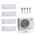 36,000 BTU ACIQ Standard 24 SEER2 Quad Zone Wall Mount Mini Split Heat Pump System - R454B | 230V - 6 + 6 + 6 + 6 - ES-36Z-M5C / ACIQ-06W-HH-MD-4  Mini Split Systems Direct