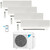 4 - Zone - 36,000 BTU 20 SEER2 Daikin MXM Series Wall Mounted Ductless Mini Split Heat Pump Air Conditioner System 9K + 9K + 9K + 12K - 230V | R32 | Wi-Fi Enabled