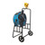 XPOWER FA-420K6 1/3 HP 3600 CFM 5 Speed 18" Warehouse, Dock, Trailer Cooling Fan with Timer, 420T-Black Mobile Trolley, and L-30 LED Spotlight