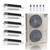 48,000 BTU ACiQ Extreme 23 SEER2 5 Zone Slim Ceiling Cassette Mini Split Heat Pump System - R454B | 230V - 6 + 6 + 6 + 6 + 9 - ACIQ-48Z-HH-M6C / SCC-06-HH-MB-4 / SCC-09-HH-MB  Mini Split Systems Direct