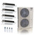 48,000 BTU ACIQ Extreme 23 SEER2 Quad Zone Slim Ceiling Casette Mini Split Heat Pump System - R454B | 230V - 6 + 6 + 18 + 18
