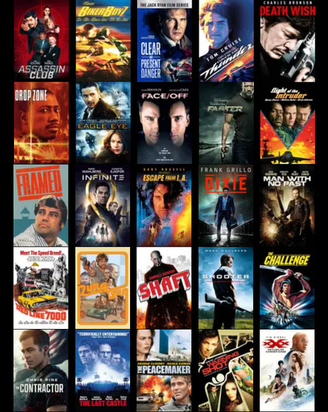 25 Kick A$$ Action Movies Bundle (1965-2024) [Vudu HD]
