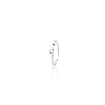 Petite (April) Solitaire Ring - Sterling Silver 925   - Please allow 10 -15 working days for manufacturing.