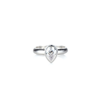 Petite Crystal Teardrop Ring   - Please allow 10 - 15 working days for manufacturing.