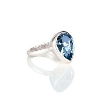 Denim Blue Teardrop Ring   - Please allow 10 -15 working days for manufacturing.